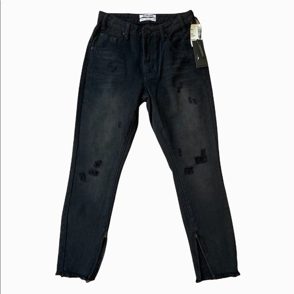 One Teaspoon Black Oak High Waist Freebirds Jeans Size 26 NEW - Picture 3 of 9